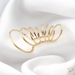 Piercing fake oito aros banhado a ouro 18k