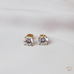 Brinco Ponto de Luz Banhado a Ouro 18k