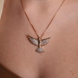 Colar Pingente Divino Cravejado Banhado a Ouro 18k