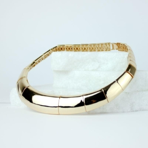Colar Maxi Gomos Bojudos Banhado a Ouro 18k