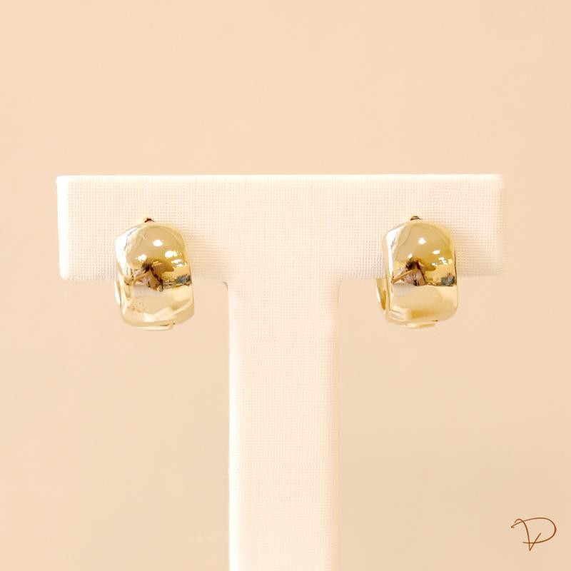 Brinco argola bojudinho banhado a ouro18k