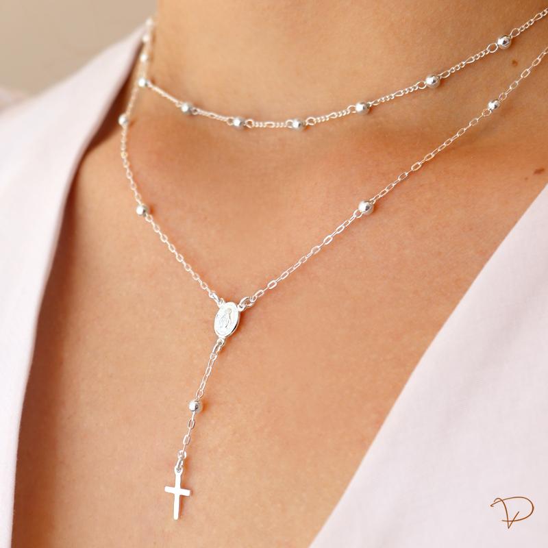 Choker bolinha prata 925