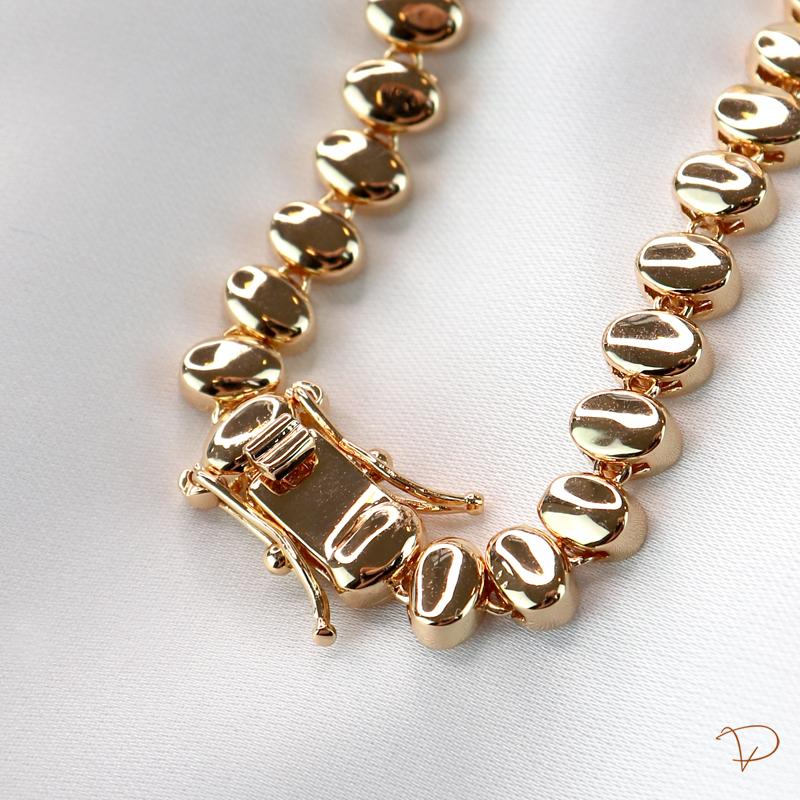 Linha Maison VP - Conjunto Choker zircônias ovais coloridas e anel duplo banhado a ouro 18k