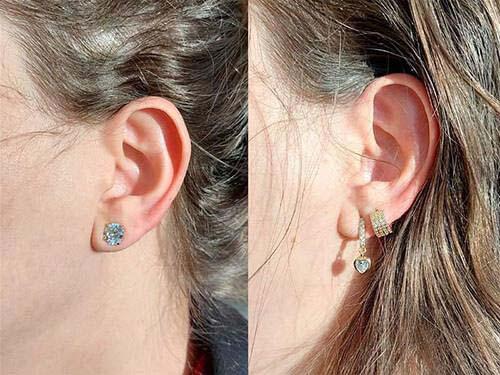 Como Usar Mix de Brincos na Orelha com Estilo!  Piercings na orelha,  Brincos, Acessórios femininos